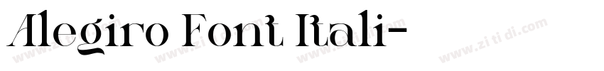 Alegiro Font Itali字体转换 Alegiro Font Itali字体转换